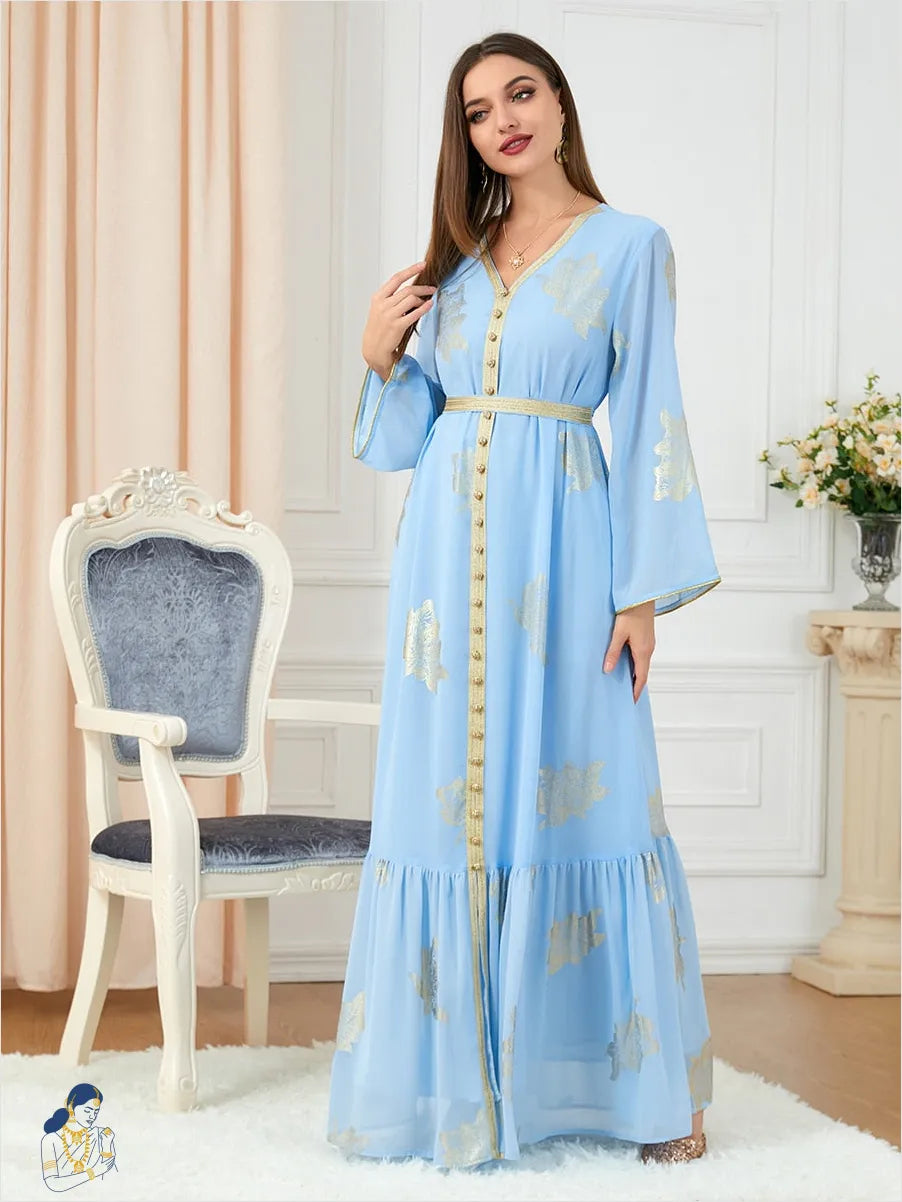 Robe Indienne Bleu